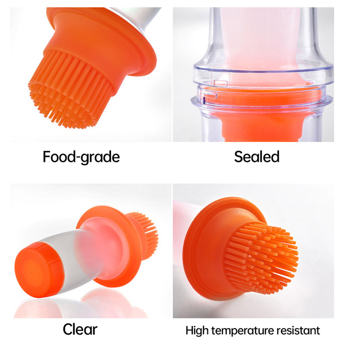Press Type Silicone Oil Brush with Storage Bottle for Cooking