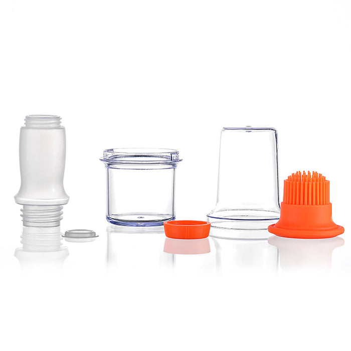 Press Type Silicone Oil Brush with Storage Bottle for Cooking