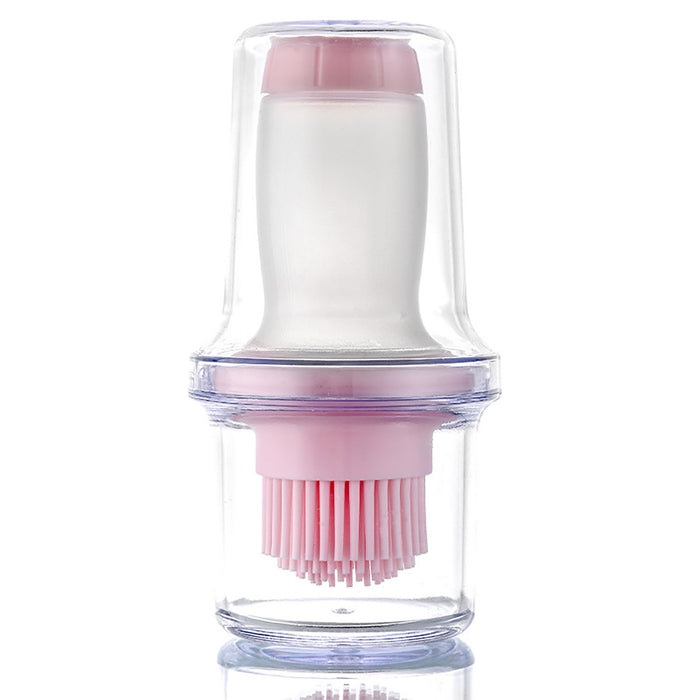 Press Type Silicone Oil Brush with Storage Bottle for Cooking