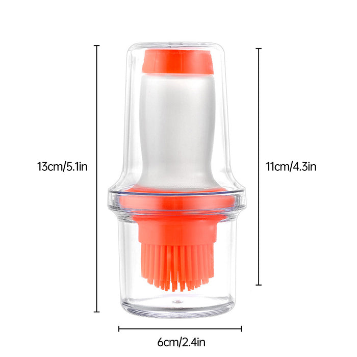 Press Type Silicone Oil Brush with Storage Bottle for Cooking