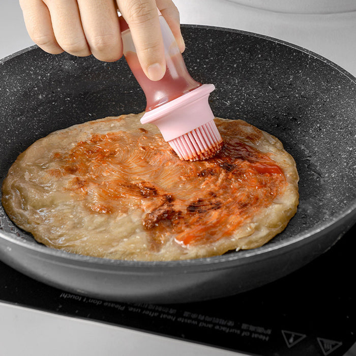 Press Type Silicone Oil Brush with Storage Bottle for Cooking