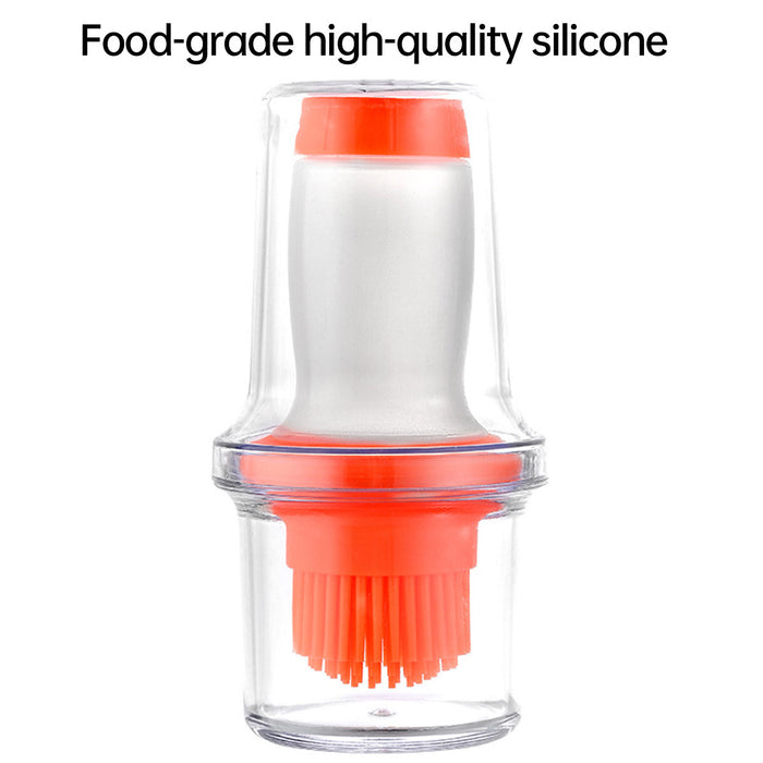 Press Type Silicone Oil Brush with Storage Bottle for Cooking
