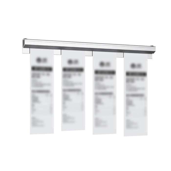 50cm Aluminum Alloy Ticket Holder with Glass Bead Rail Self-Adhesive