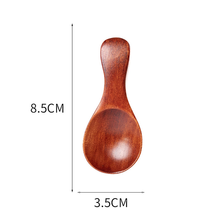5/10 Pcs Mini Wooden Spice Spoons Beige Red Condiment