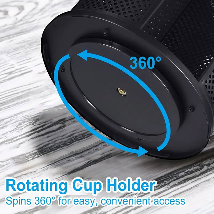 4 Compartment Rotating Cup Holder For 10oz–16oz Cups