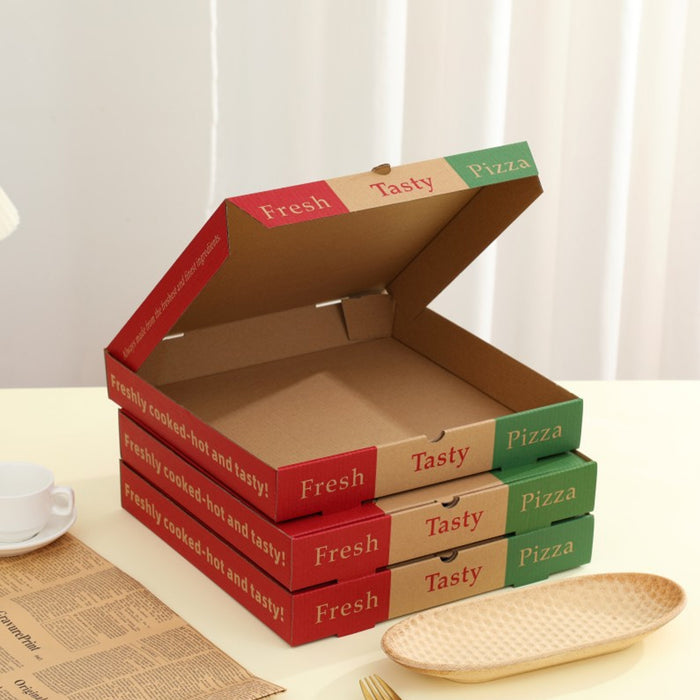 50 Pcs Pizza Packing Box with Foil Lining Recyclable Cardboard 7 to 13 inch
