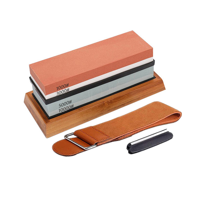 4 Piece Sharpening Stone Set for Kitchen Knives Scissors
