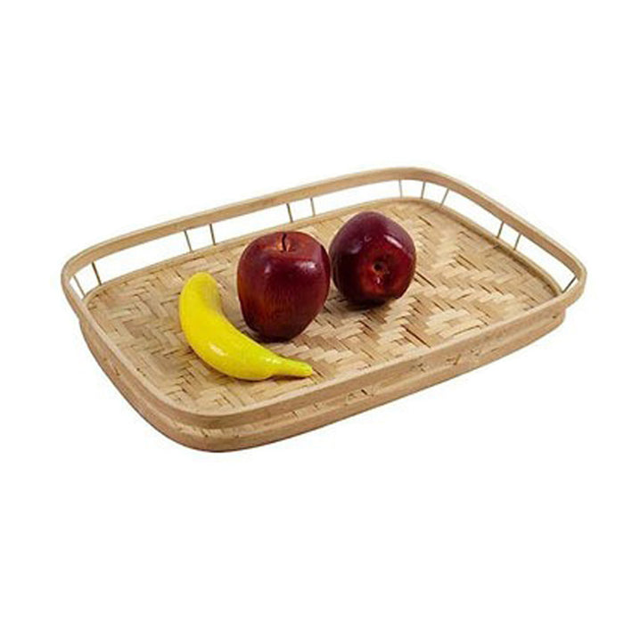 Natural Rattan Woven Pastry Tray Japanese Style Bread Basket Multiple Sizes