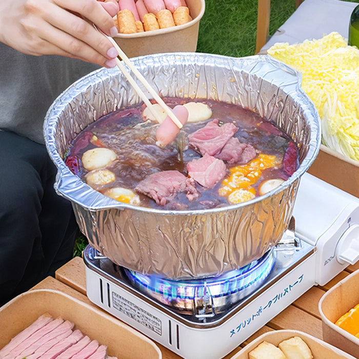 10Pcs Heavy Duty Aluminum Foil Pots for Hotpot Camping Outdoor Cooking