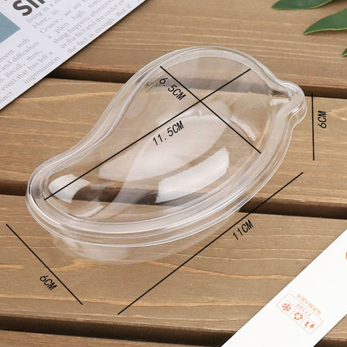 100 Pcs Clear Mango-Shaped Cake Boxes for Mousse Fruit Layered Desserts