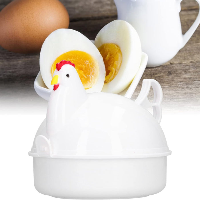 4 Egg Microwave Egg Steamer Chicken Shape Kitchen Tool