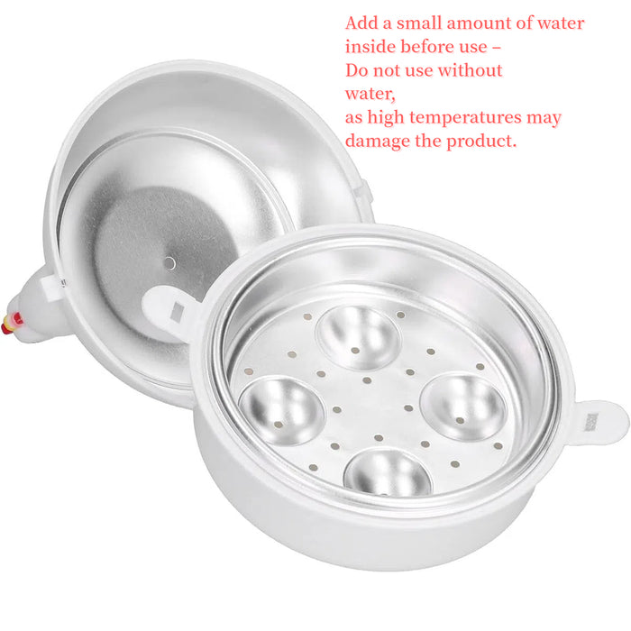 4 Egg Microwave Egg Steamer Chicken Shape Kitchen Tool
