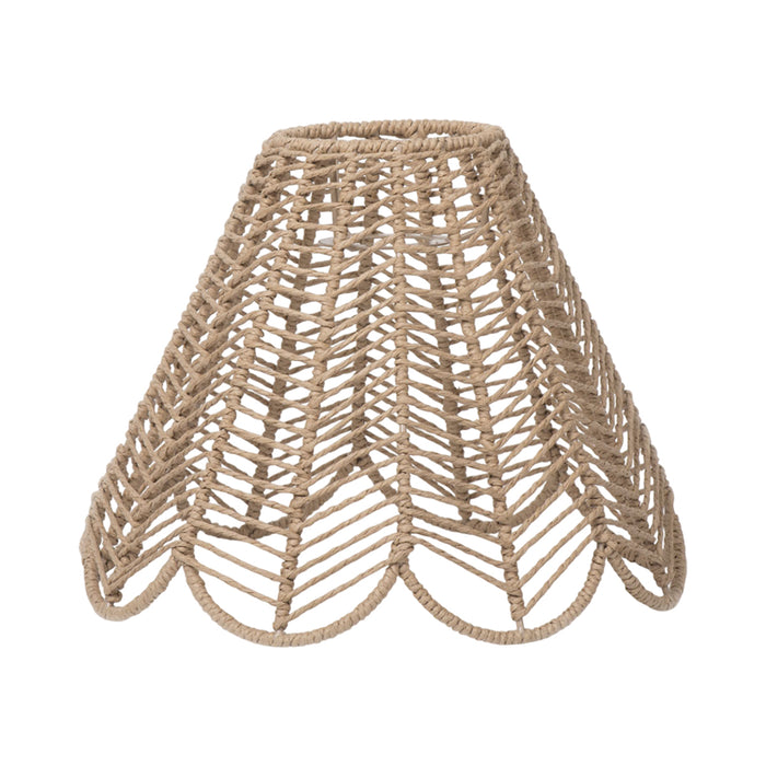 Paper Rope Chandelier Cover Khaki Hand Woven Country Style