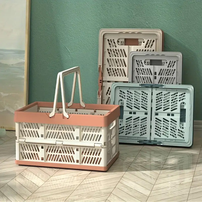 Foldable Picnic Storage Basket Lightweight PP Crate
