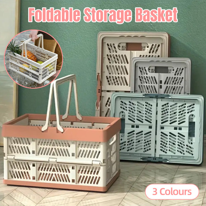 Foldable Picnic Storage Basket Lightweight PP Crate