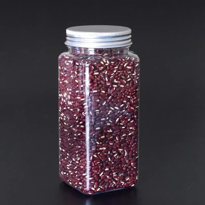 20 Pcs Square PET Storage Bottles with Aluminium Lids