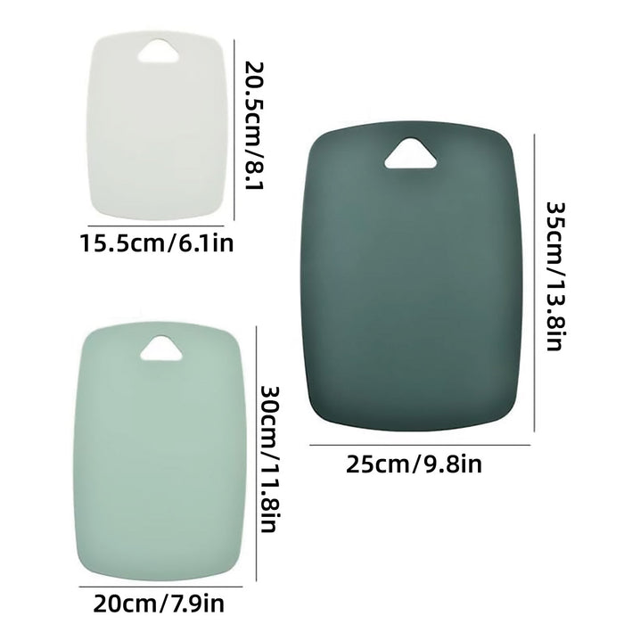 3 Pcs Cutting Board Set Double Sided PP Hanging Hole