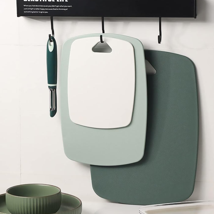3 Pcs Cutting Board Set Double Sided PP Hanging Hole