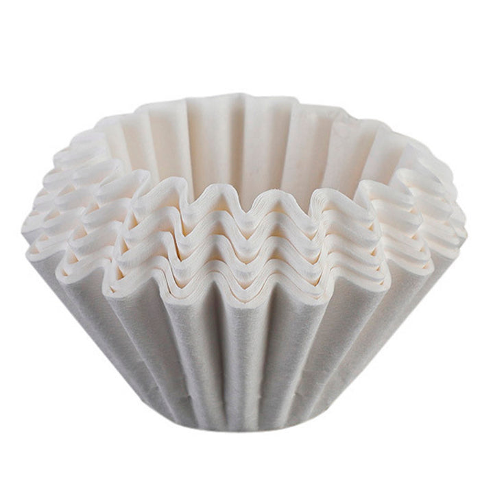 100 Pcs Coffee Filter Paper Bowl Shaped Pleated 8cm