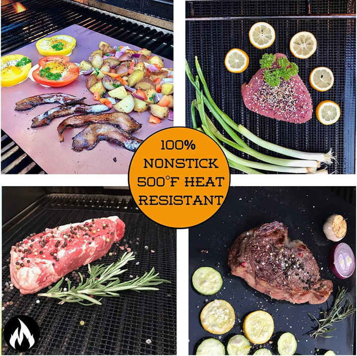 BBQ Grill Mats Non Stick PTFE Reusable Cooking Sheets