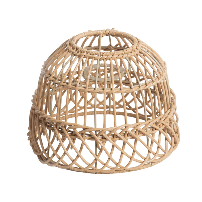 Woven Plastic Chandelier Lampshade Yellow Zen Vintage Dome