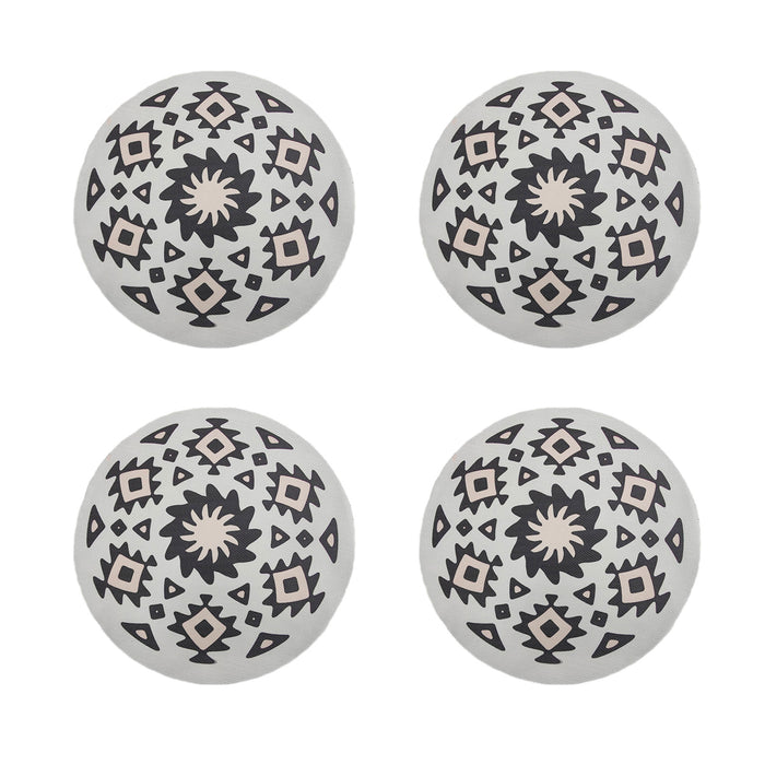 4PCS Round Bohemian Printed Waterproof PVC Dining Placemats