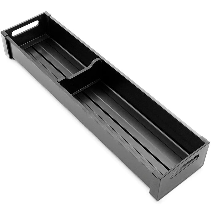 Aluminium Cutlery Tray Black with Adjustable Divider for Drawer