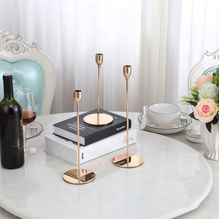 3PCS Decorative Metal Candlestick Holders Set