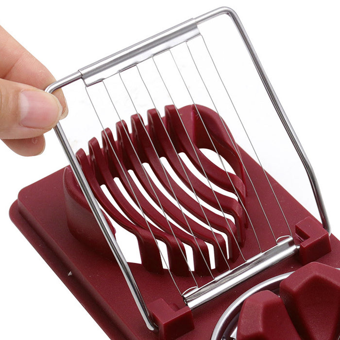 5 Pcs Two in One Egg Slicer Set with Stainless Steel Wires