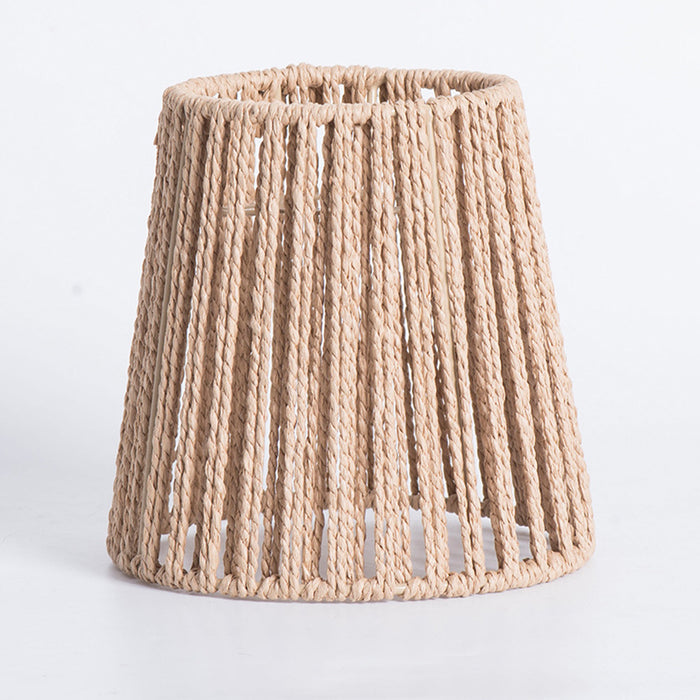 Paper Rope Lampshade Khaki Modern Chinese Zen Pendant
