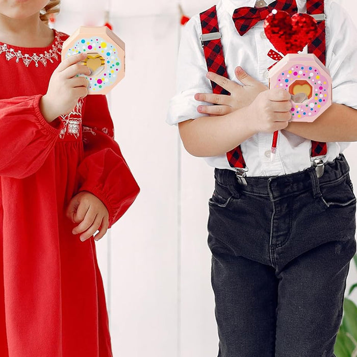 100PCS Doughnut Polygon Candy Boxes – Fun Party Gift Packaging