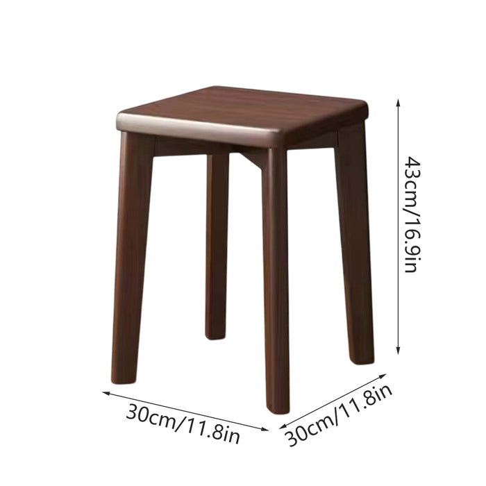 Solid Wood Stool Walnut Colour, 31×31×45cm
