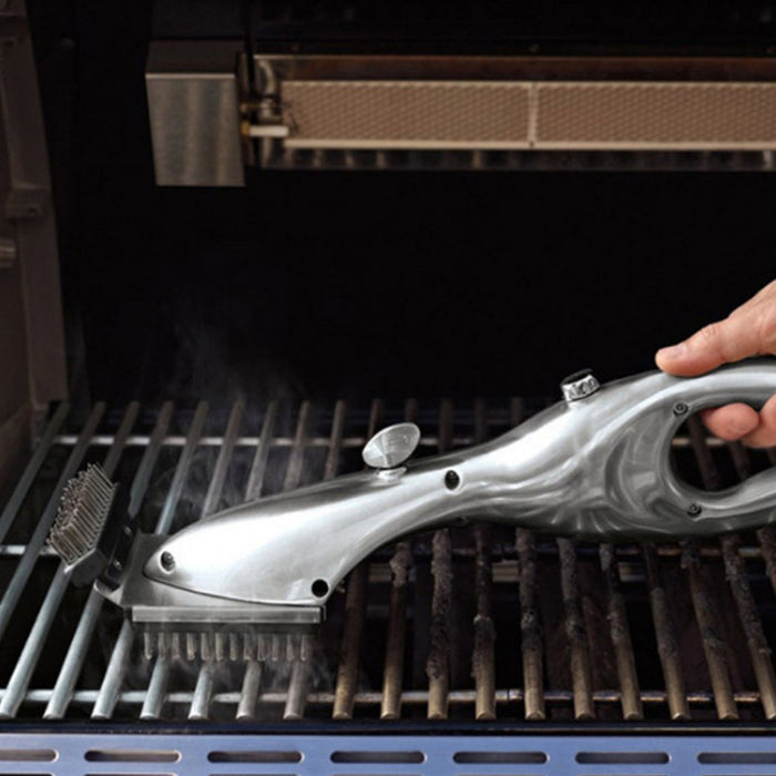 Stainless Steel BBQ Grill Cleaning Brush with Ergonomic Handle 35 x 6 x 9.5 cm