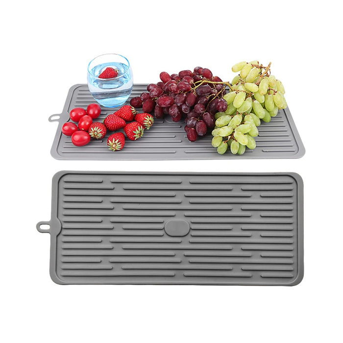 Silicone Drainage Mat Non-Slip Heat Resistant Kitchen Drying Pad 47x20cm