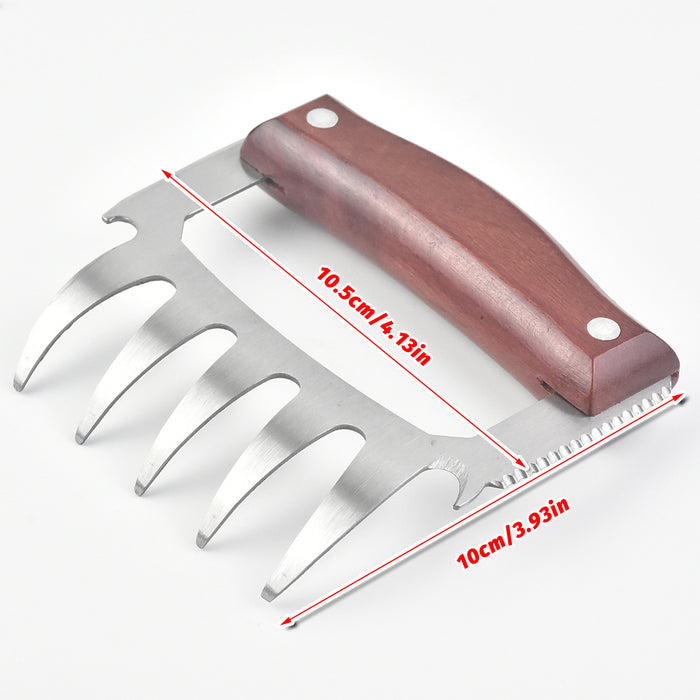 2 Pcs Meat Divider Claws with Wooden Handles 10.5cm