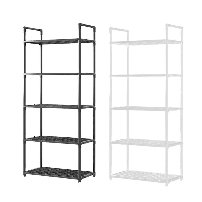 5-Tier Pot Storage Rack PP Cookware Organiser Open Shelves