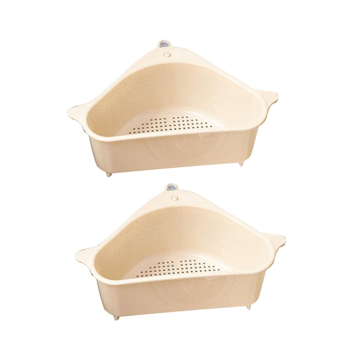 Triangle Sink Storage Drain Basket With Suction Cup PP
