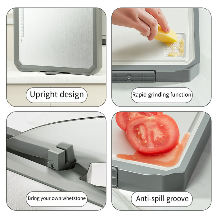 Stainless Steel Double Sided Cutting Board With Ruler