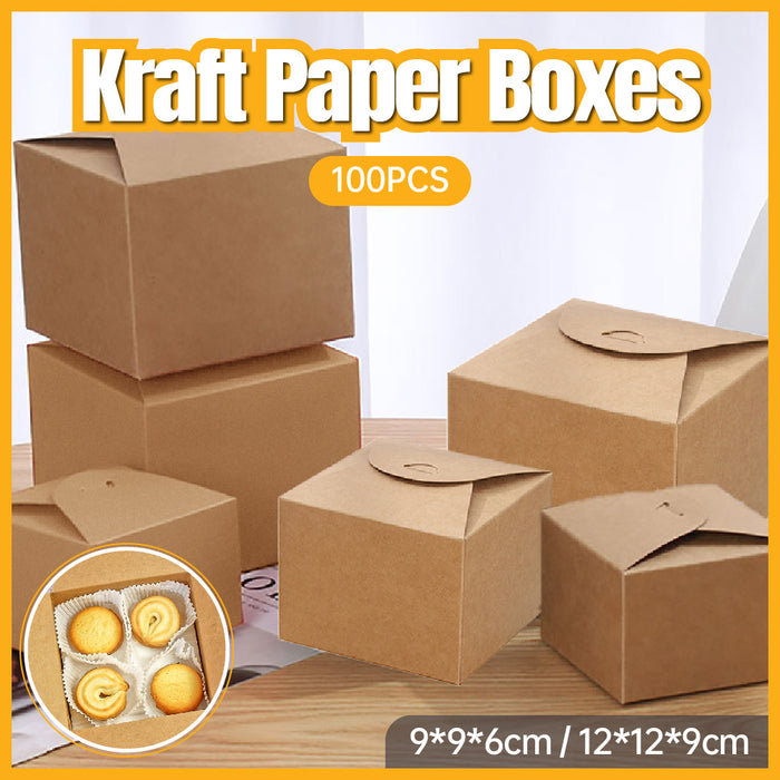 100 Pcs Kraft Paper Candy Boxes for Party Wedding Favour