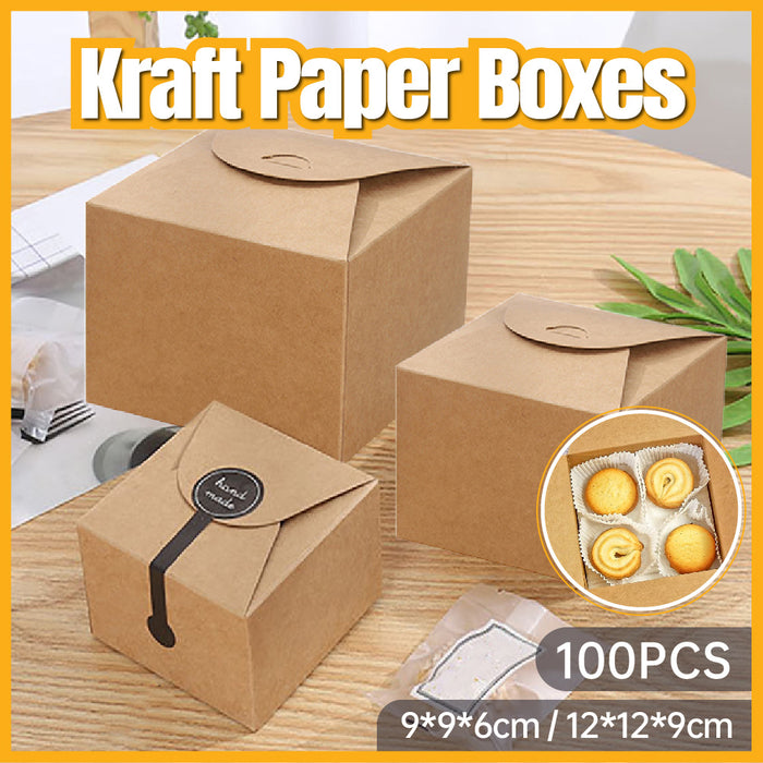 100 Pcs Kraft Paper Candy Boxes for Party Wedding Favour