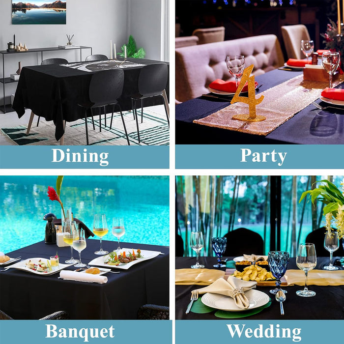 6pcs Solid Colour Party Tablecloths Wedding Table Covers Event Dining Decor
