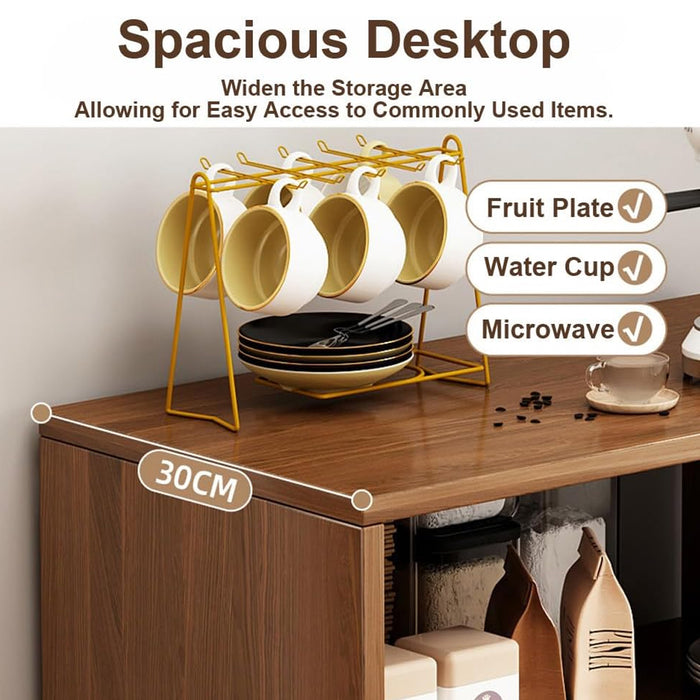 Solid Wood Colored Sideboard, 50x30x81cm