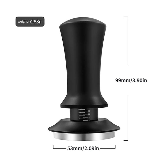 Adjustable Coffee Tamper with Scale and Automatic Rebound – 51mm, 53mm, 58mm