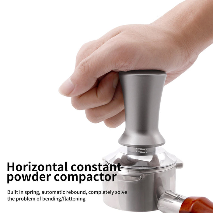 Adjustable Coffee Tamper with Scale and Automatic Rebound – 51mm, 53mm, 58mm