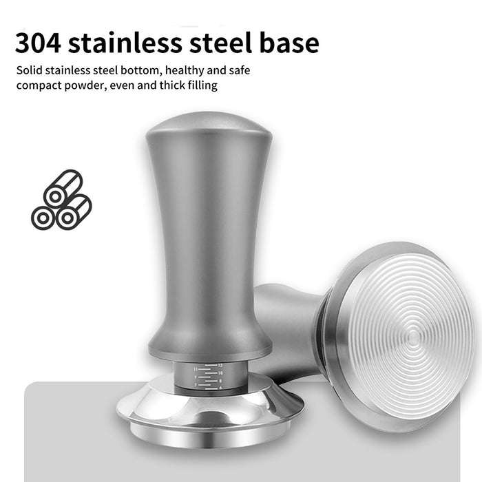 Adjustable Coffee Tamper with Scale and Automatic Rebound – 51mm, 53mm, 58mm