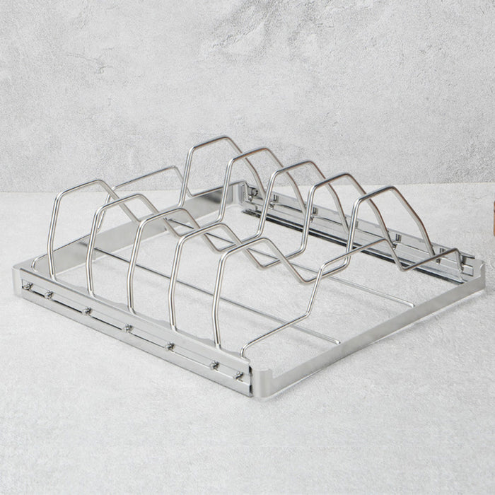 430 Stainless Steel Foldable BBQ Rib Rack Grill Net 26.6 x 22.2 cm