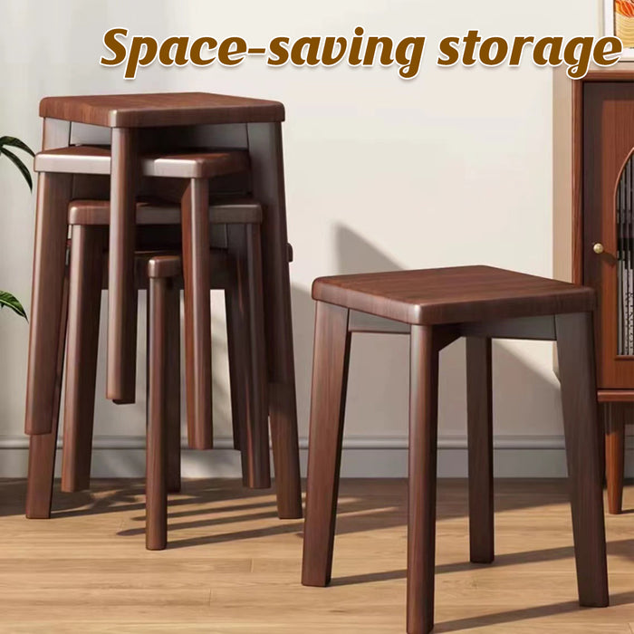 Solid Wood Stool Walnut Colour, 31×31×45cm