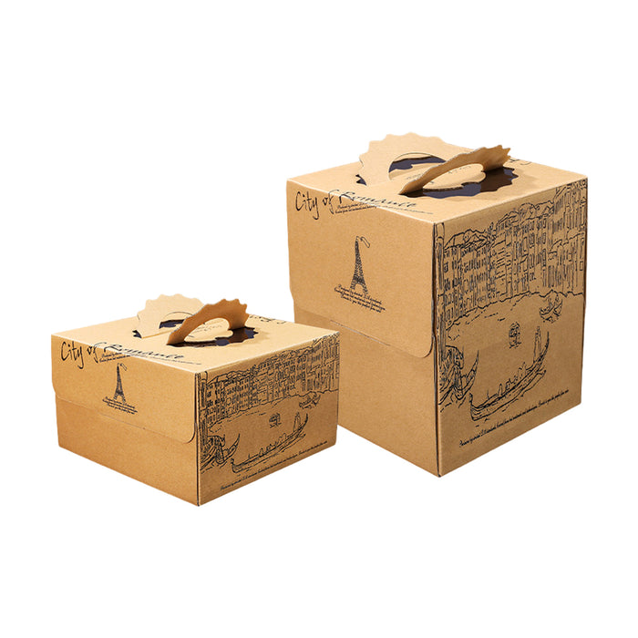 10pcs European Style Kraft Paper Cake Boxes