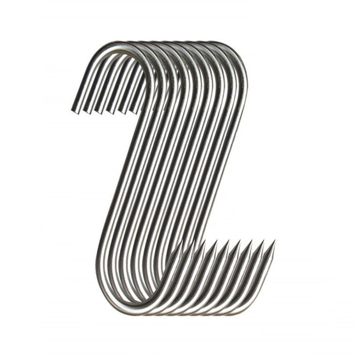 10PCS Steel S-Meat Hooks Set – Heavy-Duty BBQ and Butchering Hooks