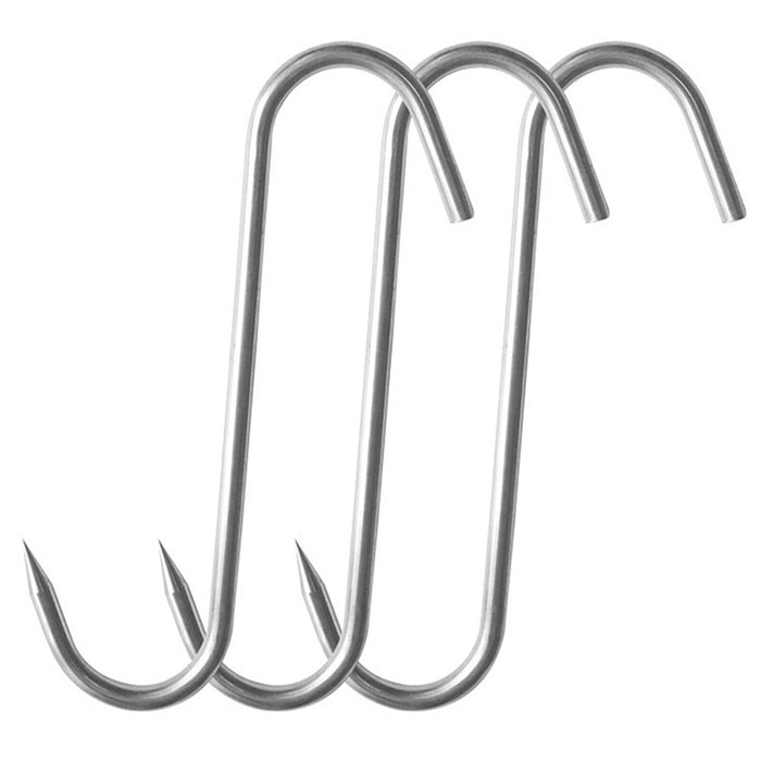 10PCS Steel S-Meat Hooks Set – Heavy-Duty BBQ and Butchering Hooks